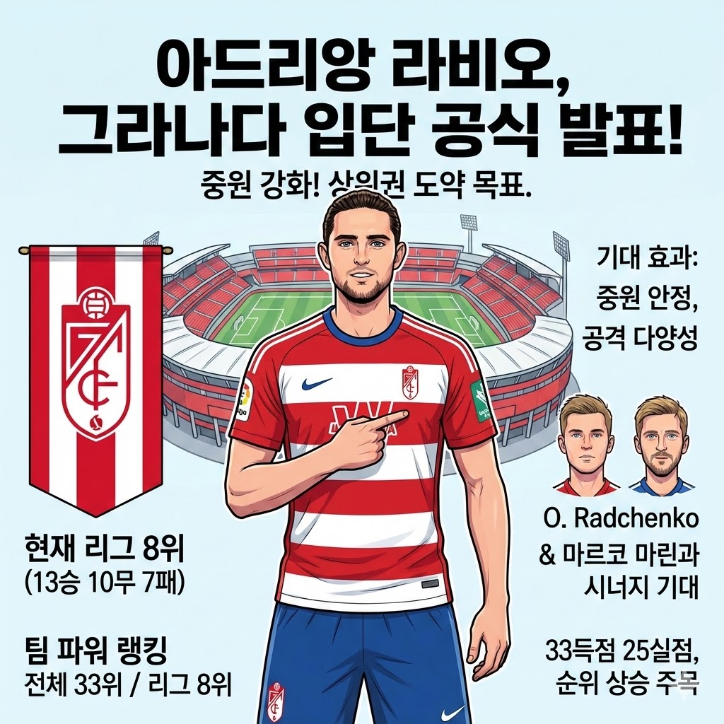그라나다, 라비오 드래프트 영입! 중원 장악하고 TOP4